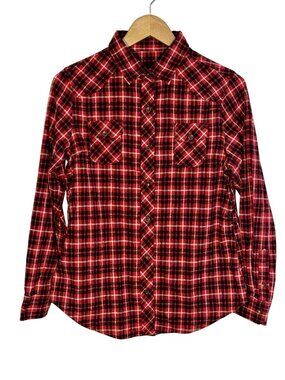 RQQBA Flannel Shirt Mens Medium Long Sleeve Plaid Cotton Polyester